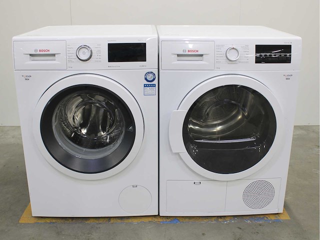 Bosch serie|6 varioperfect ecosilence drive wasmachine & bosch serie|6 wasdroger - afbeelding 1 van  8