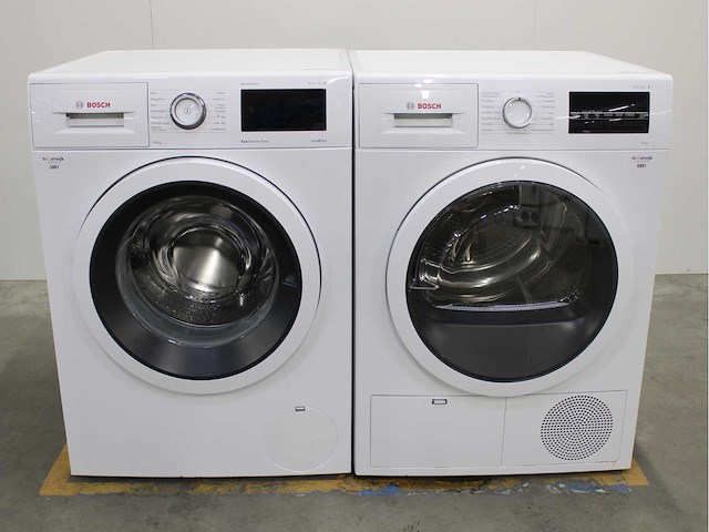 Bosch serie|6 varioperfect ecosilence drive wasmachine & bosch serie|6 wasdroger - afbeelding 1 van  8