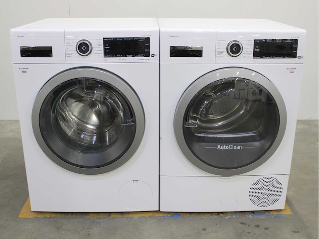 Bosch serie|8 i-dos aquastop 4d wash system wifi wasmachine & bosch serie|8 autoclean wifi wasdroger - afbeelding 1 van  8