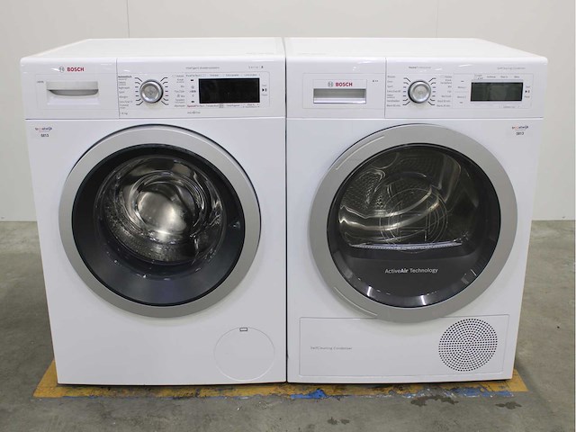 Bosch serie|8 i-dos wasmachine & bosch homeprofessional selfcleaning condenser wasdroger - afbeelding 1 van  8