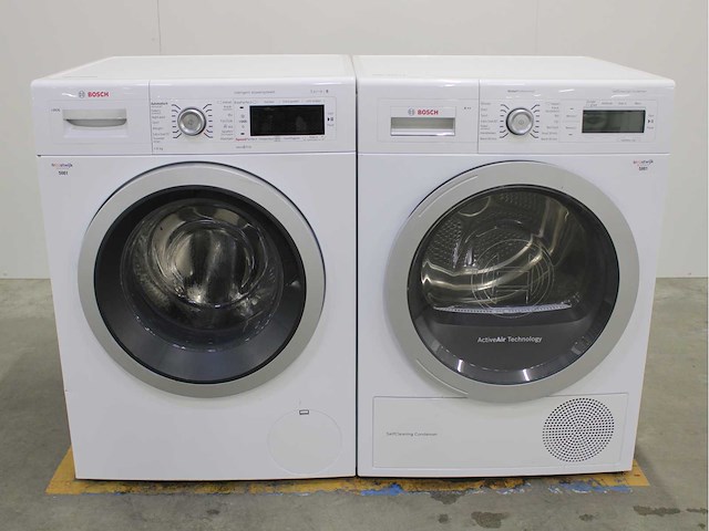 Bosch serie|8 i-dos wasmachine & bosch homeprofessional selfcleaning condenser wasdroger - afbeelding 1 van  8