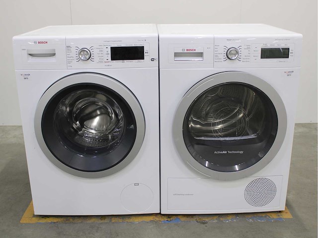 Bosch serie|8 i-dos wifi wasmachine & bosch homeprofessional selfcleaning condenser wasdroger - afbeelding 1 van  8