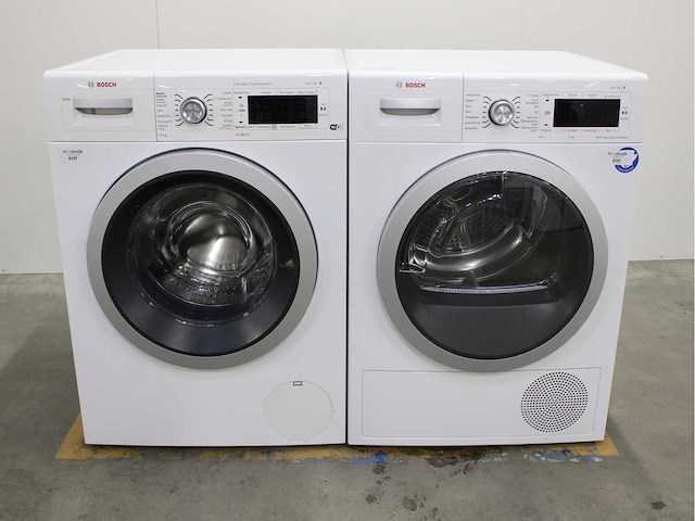 Bosch serie|8 i-dos wifi wasmachine & bosch serie|8 selfcleaning condenser wasdroger - afbeelding 1 van  7