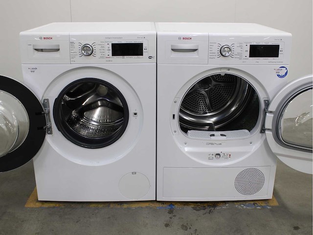 Bosch serie|8 i-dos wifi wasmachine & bosch serie|8 selfcleaning condenser wasdroger - afbeelding 2 van  7