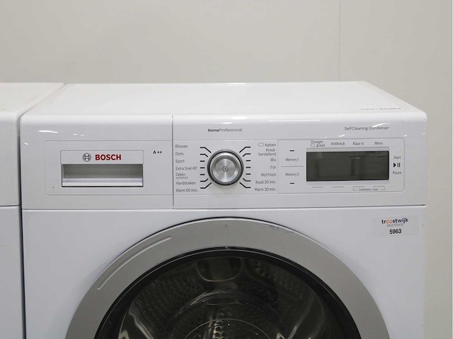 Bosch serie|8 varioperfect wasmachine & bosch homeprofessional selfcleaning condenser wasdroger - afbeelding 6 van  8