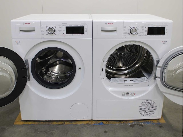 Bosch serie|8 varioperfect wasmachine & bosch serie|8 selfcleaning condenser wasdroger - afbeelding 2 van  8