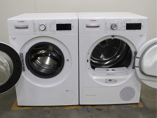 Bosch serie|8 varioperfect wasmachine & bosch serie|8 selfcleaning condenser wasdroger - afbeelding 2 van  8