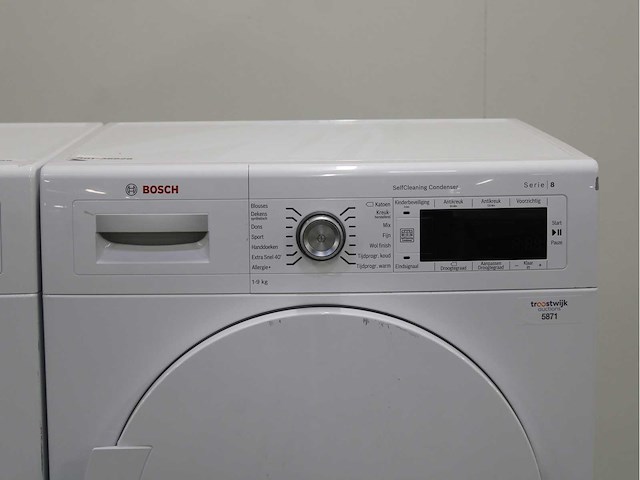 Bosch serie|8 varioperfect wasmachine & bosch serie|8 selfcleaning condenser wasdroger - afbeelding 6 van  8