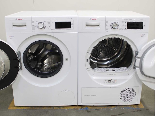 Bosch serie|8 varioperfect wasmachine & bosch serie|8 selfcleaning condenser wasdroger - afbeelding 2 van  8