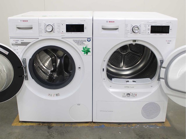 Bosch serie|8 varioperfect wasmachine & bosch serie|8 selfcleaning condenser wasdroger - afbeelding 2 van  8