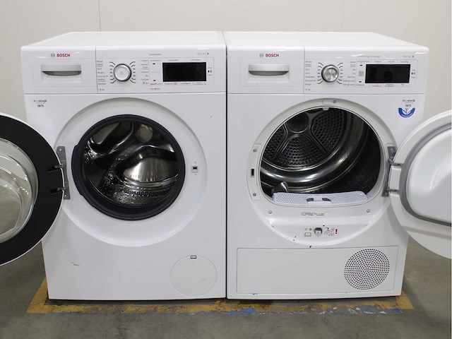 Bosch serie|8 varioperfect wasmachine & bosch serie|8 selfcleaning condenser wasdroger - afbeelding 2 van  8
