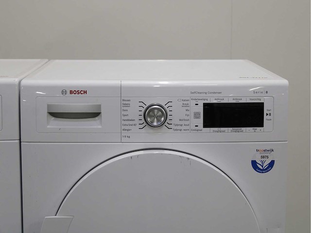 Bosch serie|8 varioperfect wasmachine & bosch serie|8 selfcleaning condenser wasdroger - afbeelding 6 van  8