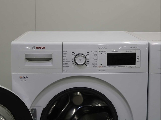 Bosch serie|8 varioperfect wasmachine & bosch serie|8 selfcleaning condenser wasdroger - afbeelding 3 van  8