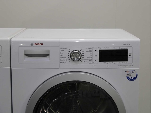 Bosch serie|8 varioperfect wasmachine & bosch serie|8 selfcleaning condenser wasdroger - afbeelding 6 van  8