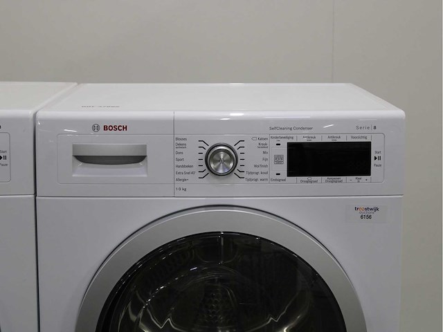 Bosch serie|8 varioperfect wasmachine & bosch serie|8 selfcleaning condenser wasdroger - afbeelding 6 van  8