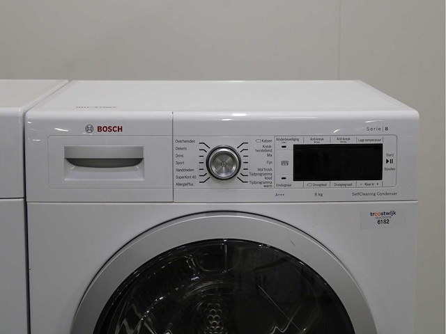 Bosch serie|8 varioperfect wasmachine & bosch serie|8 selfcleaning condenser wasdroger - afbeelding 6 van  8