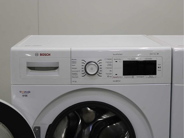 Bosch serie|8 varioperfect wasmachine & bosch serie|8 selfcleaning condenser wasdroger - afbeelding 3 van  8