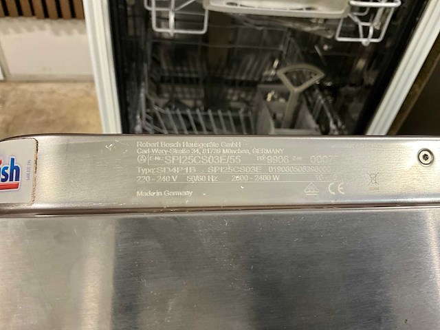 Bosch sp125sc03 inbouw vaatwasser - afbeelding 5 van  5