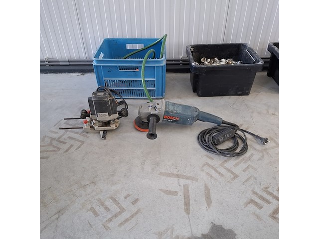 Bosch steenpolijstmachine + elu bovenfrees – inclusief polijstschijven en toebehoren, bosch en elu, kgt 500 profiline - afbeelding 1 van  13