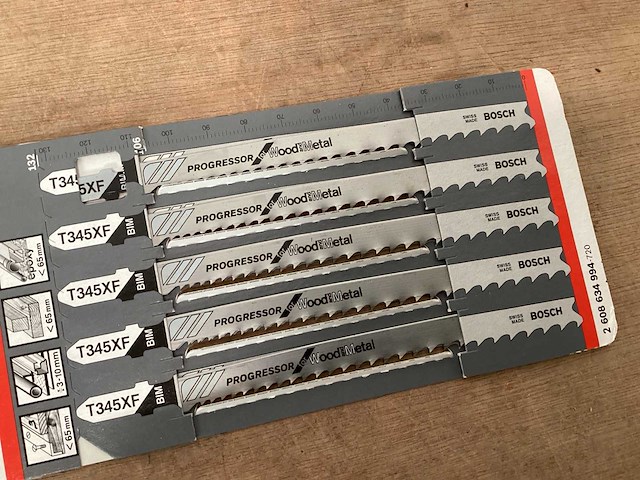 Bosch t345xf bim decoupeerzaagblad hout en metaal, 5 pack (96x) - afbeelding 3 van  4