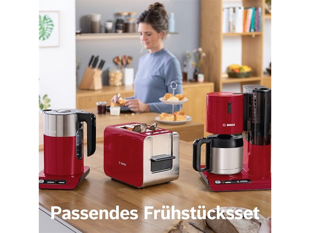 Bosch tka8a054 koffiezetapparaat half automatisch rood - afbeelding 4 van  6