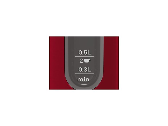 Bosch twk4p434 designline waterkoker rood / zwart - afbeelding 2 van  4