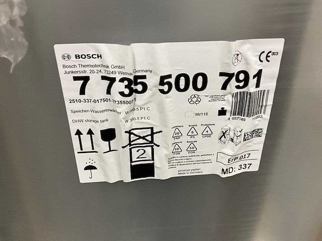 Bosch w 300-5 p1 c warmwaterboiler - afbeelding 3 van  4