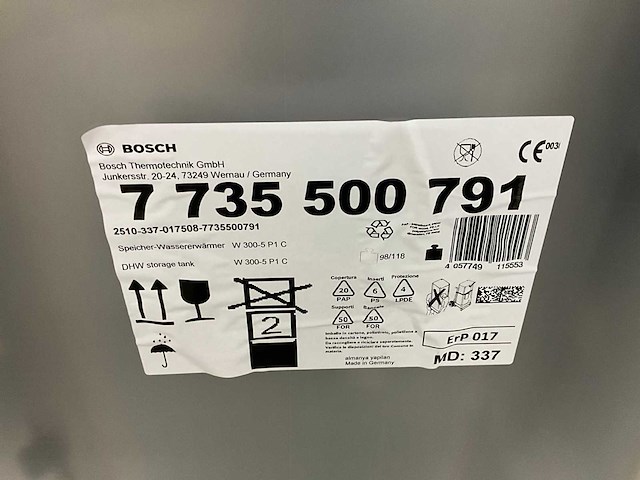 Bosch w 300-5 p1 c warmwaterboiler - afbeelding 3 van  3