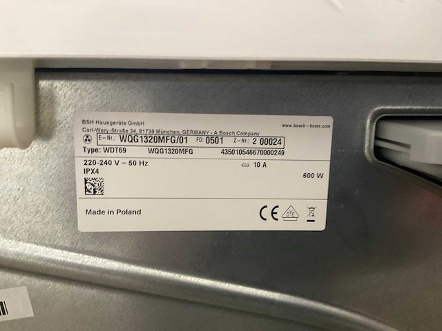 Bosch wan2827fnl & wqg1320mfg/01 wasmachine & wasdroger (2x) - afbeelding 7 van  10