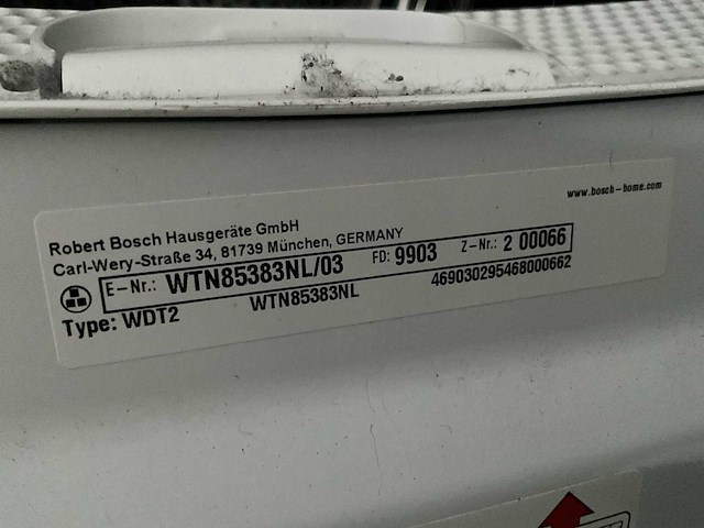 Bosch wdt2 serie 4 wasdroger - afbeelding 6 van  6