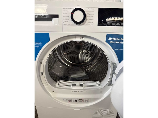 Bosch wqg233d21 serie 6 warmtepompdroger, 9 kg, sneldrogend duits display - afbeelding 3 van  7