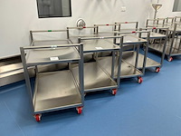 Bosgraaf roestvrijstalen laboratorium trolley (4x) - afbeelding 1 van  3