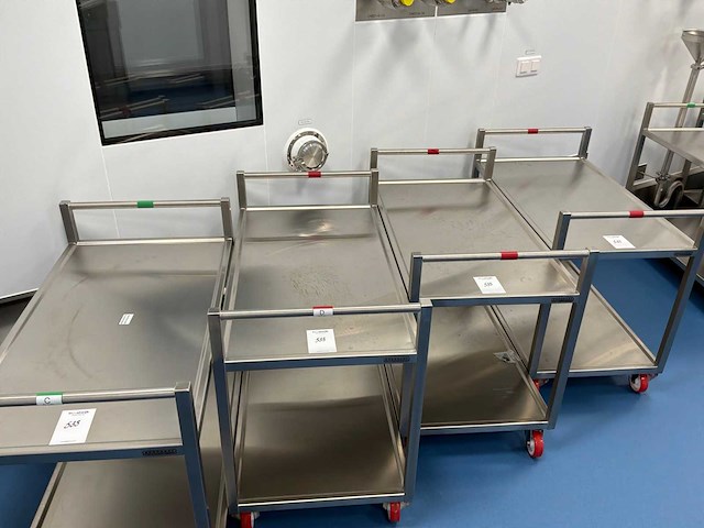 Bosgraaf roestvrijstalen laboratorium trolley (4x) - afbeelding 3 van  3
