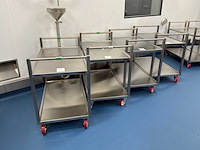 Bosgraaf roestvrijstalen laboratorium trolley (4x) - afbeelding 1 van  2
