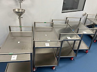 Bosgraaf roestvrijstalen laboratorium trolley (4x) - afbeelding 2 van  2