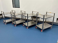 Bosgraaf roestvrijstalen laboratorium trolley (4x) - afbeelding 1 van  3