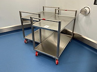 Bosgraaf roestvrijstalen laboratoriumkar (2x) - afbeelding 2 van  3