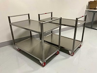 Bosgraaf roestvrijstalen laboratoriumkar (2x) - afbeelding 2 van  5