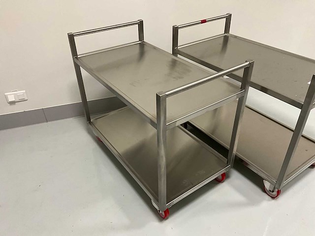 Bosgraaf roestvrijstalen laboratoriumkar (2x) - afbeelding 3 van  5