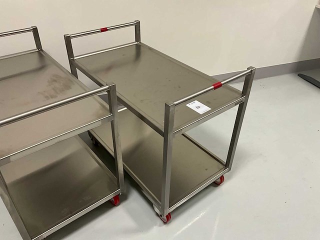 Bosgraaf roestvrijstalen laboratoriumkar (2x) - afbeelding 4 van  5