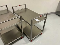 Bosgraaf roestvrijstalen laboratoriumkar (2x) - afbeelding 4 van  5