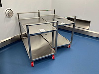 Bosgraaf roestvrijstalen laboratoriumkar (2x) - afbeelding 1 van  3