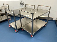 Bosgraaf roestvrijstalen laboratoriumkar (2x) - afbeelding 2 van  3