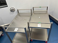 Bosgraaf roestvrijstalen laboratoriumkar (2x) - afbeelding 3 van  3