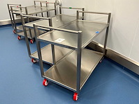Bosgraaf roestvrijstalen laboratoriumkar (2x) - afbeelding 2 van  3