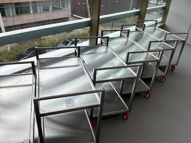 Bosgraaf roestvrijstalen laboratoriumwagen (10x) - afbeelding 3 van  4