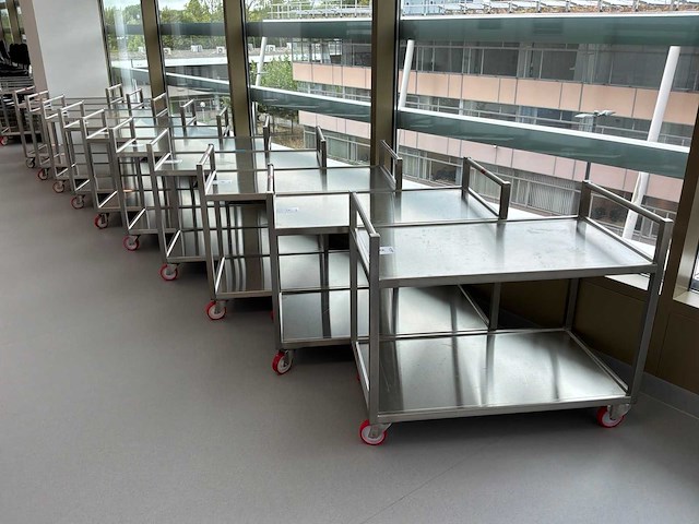 Bosgraaf roestvrijstalen laboratoriumwagen (10x) - afbeelding 2 van  4