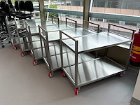 Bosgraaf roestvrijstalen laboratoriumwagen (5x) - afbeelding 2 van  3