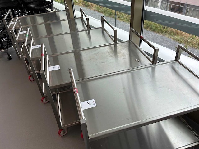 Bosgraaf roestvrijstalen laboratoriumwagen (5x) - afbeelding 3 van  3