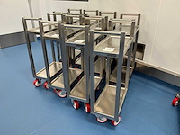 Bosgraaf roestvrijstalen laboratoriumwagen (8x) - afbeelding 2 van  3